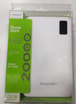 CARGADOR PORTATIL ECOPOWER 20000MAH EPC- 882